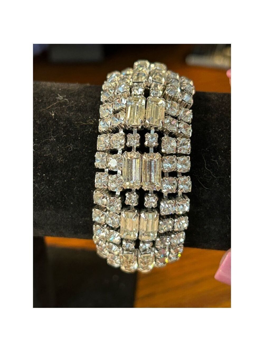 Women's Kramer of New York Bracelet Silver tone with rhinestones - Picture 3 of 7